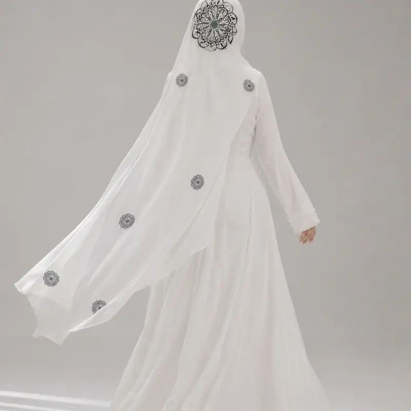 Srebrenica Flowers hijab scarf - Image 4
