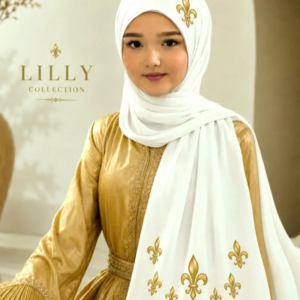 Golden Lilies Hijab, scarf
